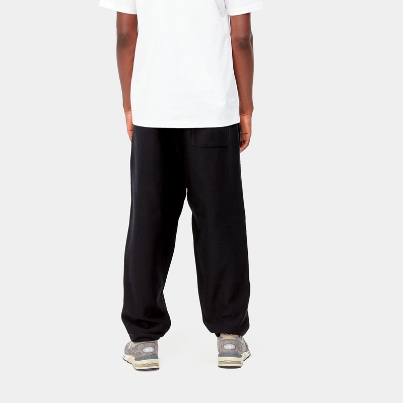 Black Men Carhartt American Script Jogging Pants | UFZ-642305