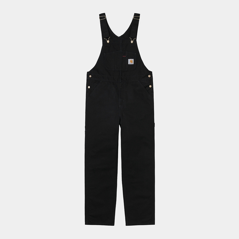 Black Men Carhartt BIB Overalls | HLJ-683405