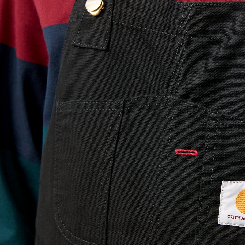 Black Men Carhartt BIB Overalls | IHL-641239