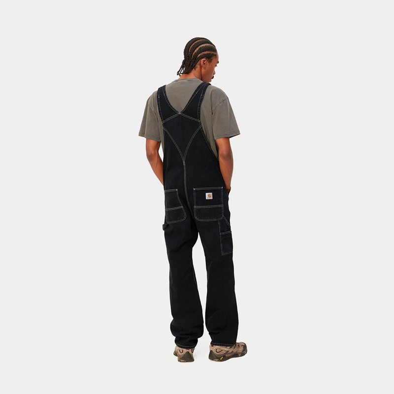 Black Men Carhartt BIB Overalls | UME-412970