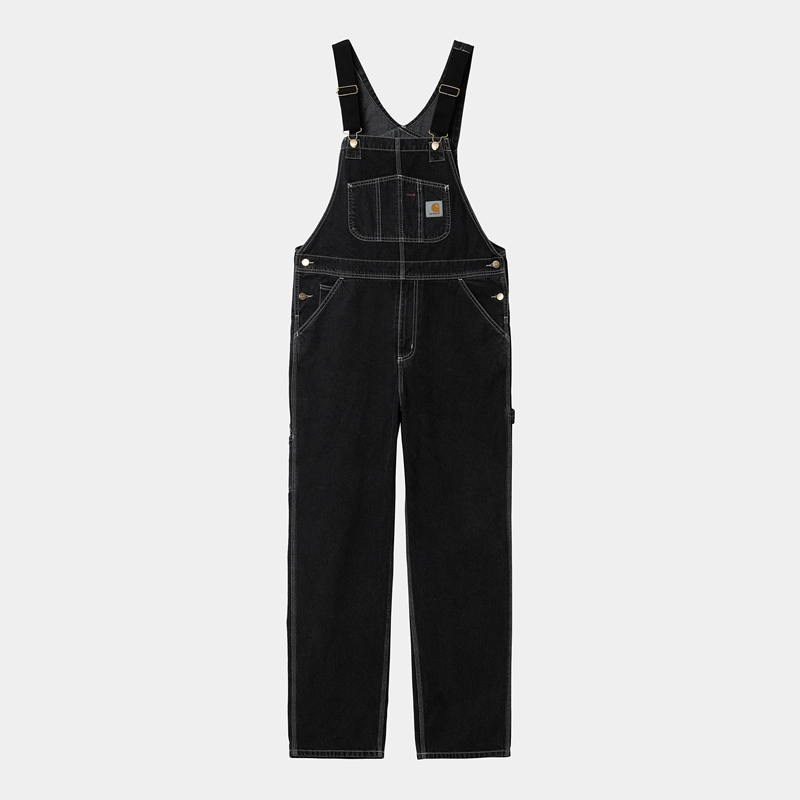 Black Men Carhartt BIB Overalls | UME-412970