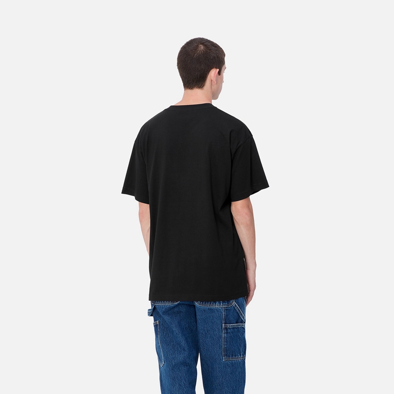 Black Men Carhartt BIB T-Shirt | SUP-490217