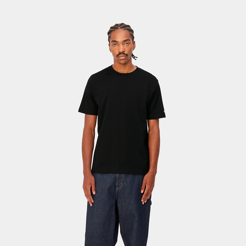 Black Men Carhartt Base T-Shirt | SIB-062879