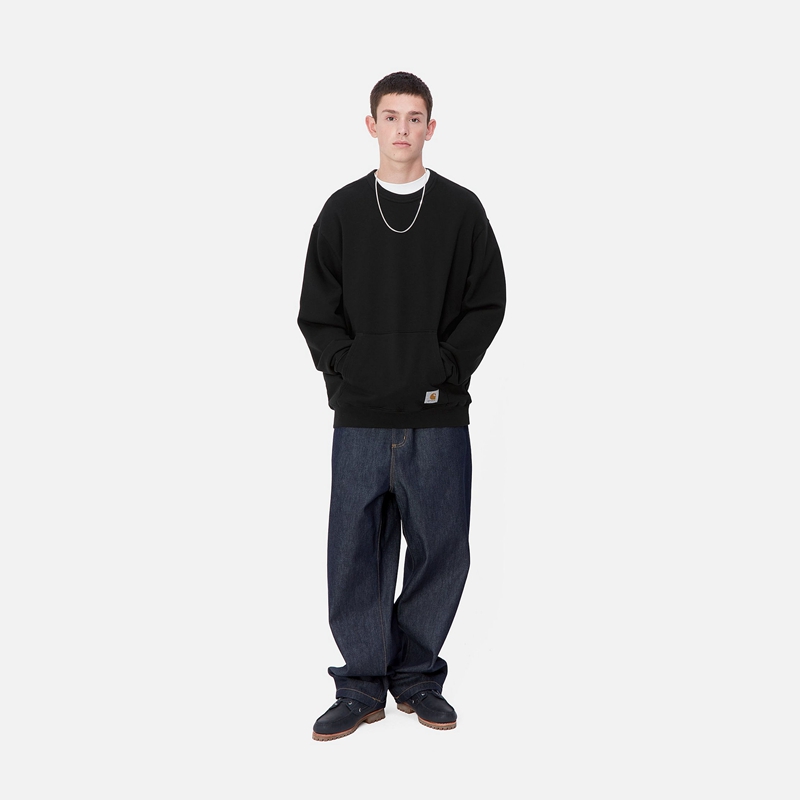 Black Men Carhartt Billy Sweatshirt | RIJ-412308