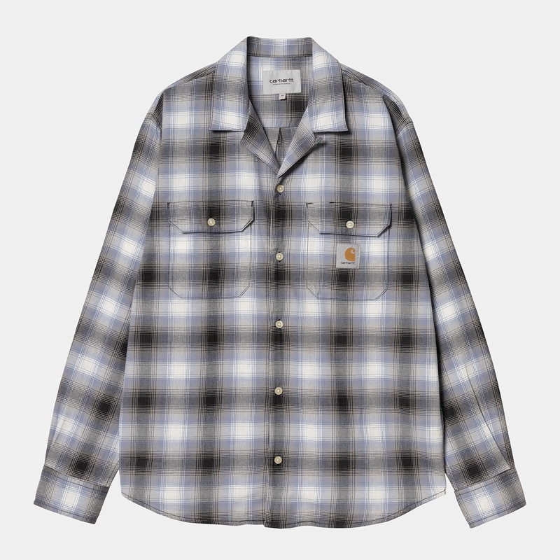 Black Men Carhartt Blanchard Shirts | NUL-527691