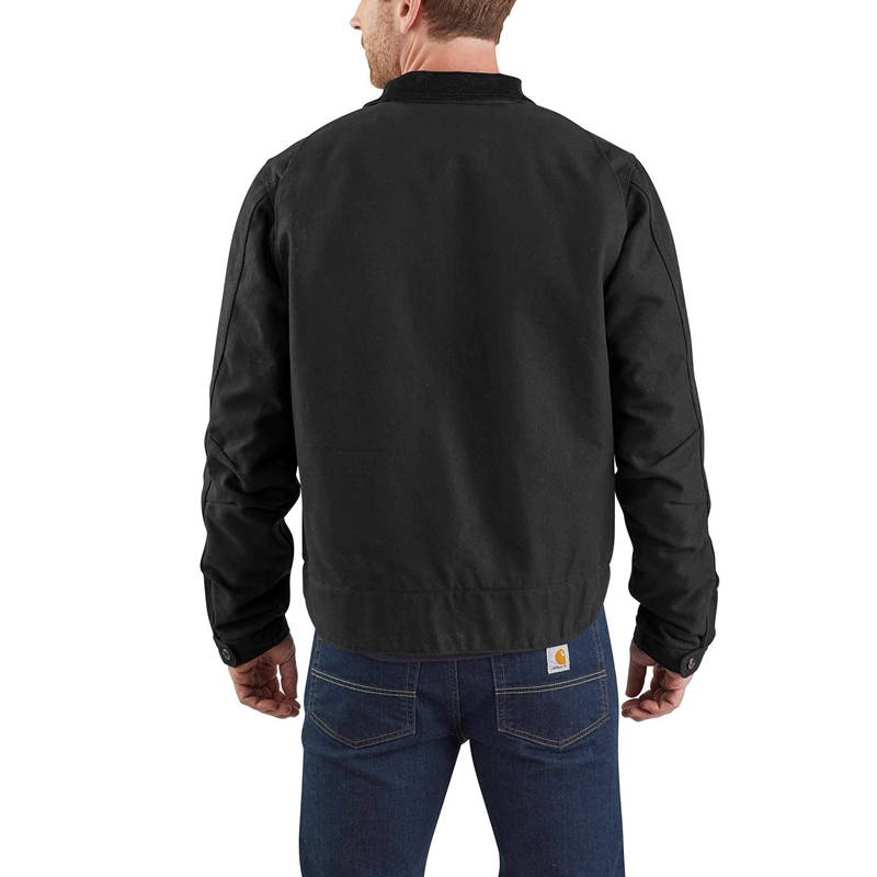 Black Men Carhartt Blanket-Lined Detroit Jackets | ICV-231985