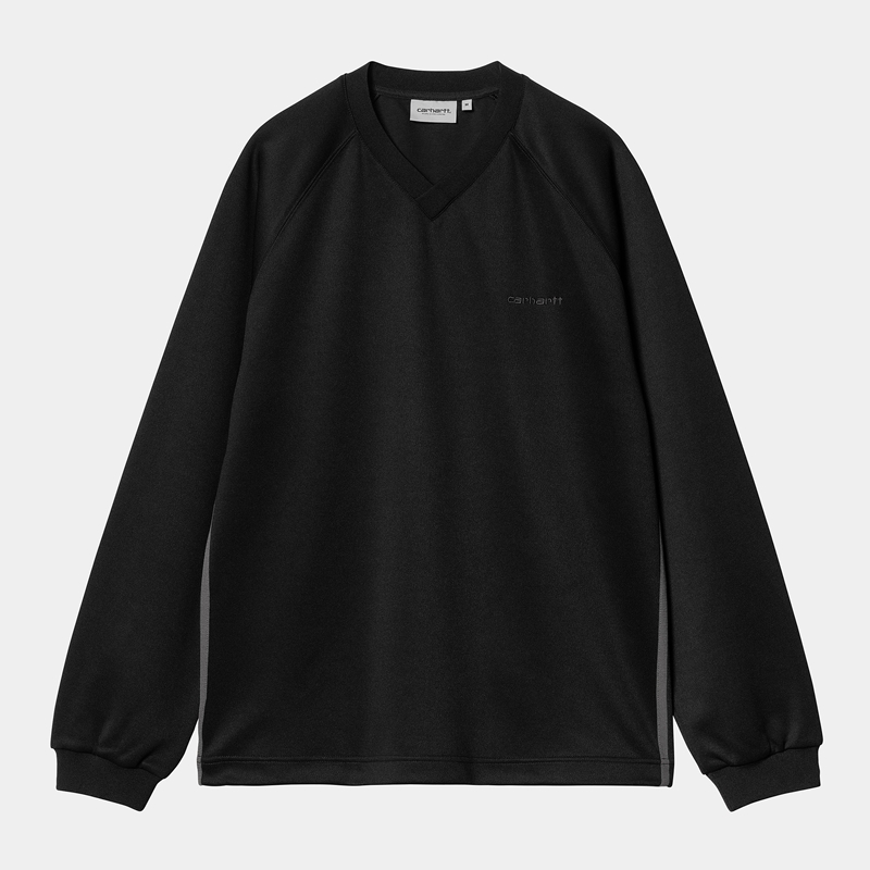 Black Men Carhartt Bolan V-Neck Sweatshirt | JZB-793680