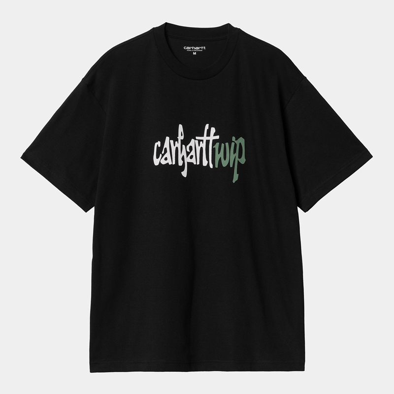 Black Men Carhartt Brush WIP T-Shirt | FED-294805