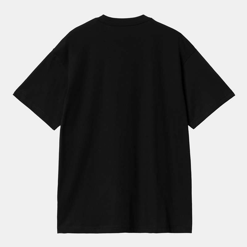 Black Men Carhartt Brush WIP T-Shirt | FED-294805