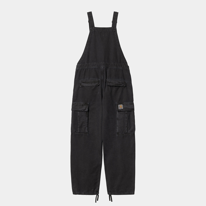 Black Men Carhartt Cargo Bib Overalls | NKQ-971256