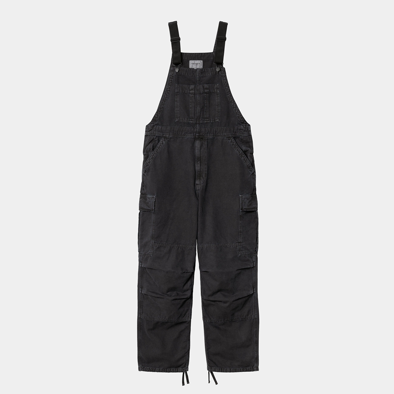 Black Men Carhartt Cargo Bib Overalls | NKQ-971256