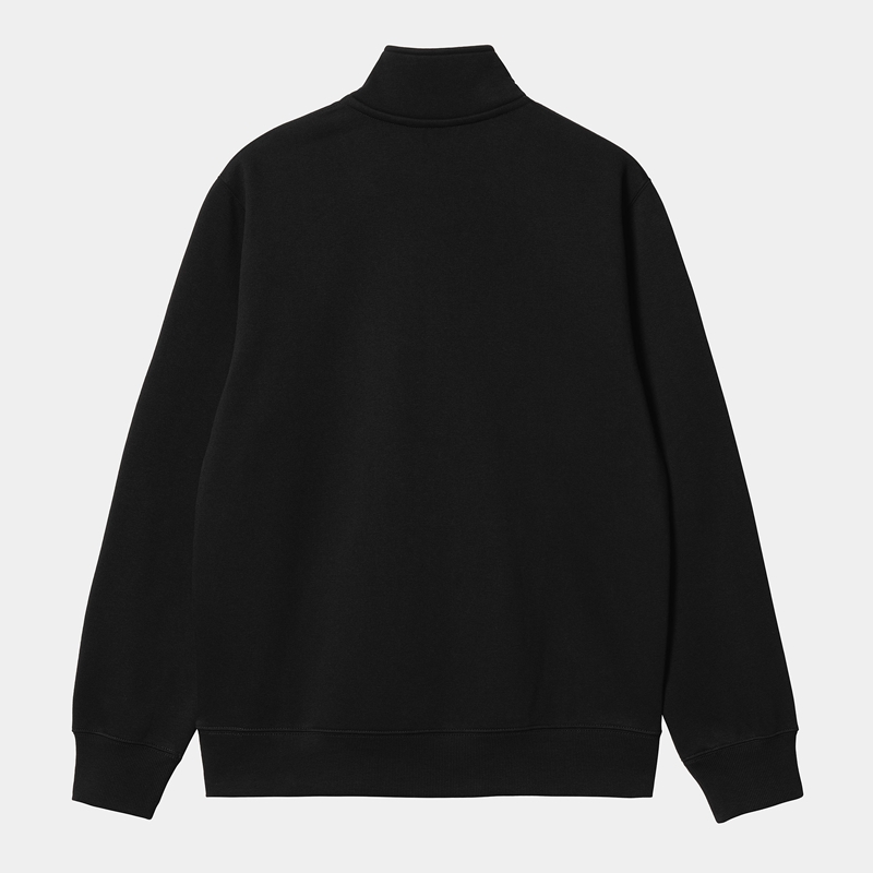 Black Men Carhartt Chase Neck Zip Sweatshirt | PRM-216947