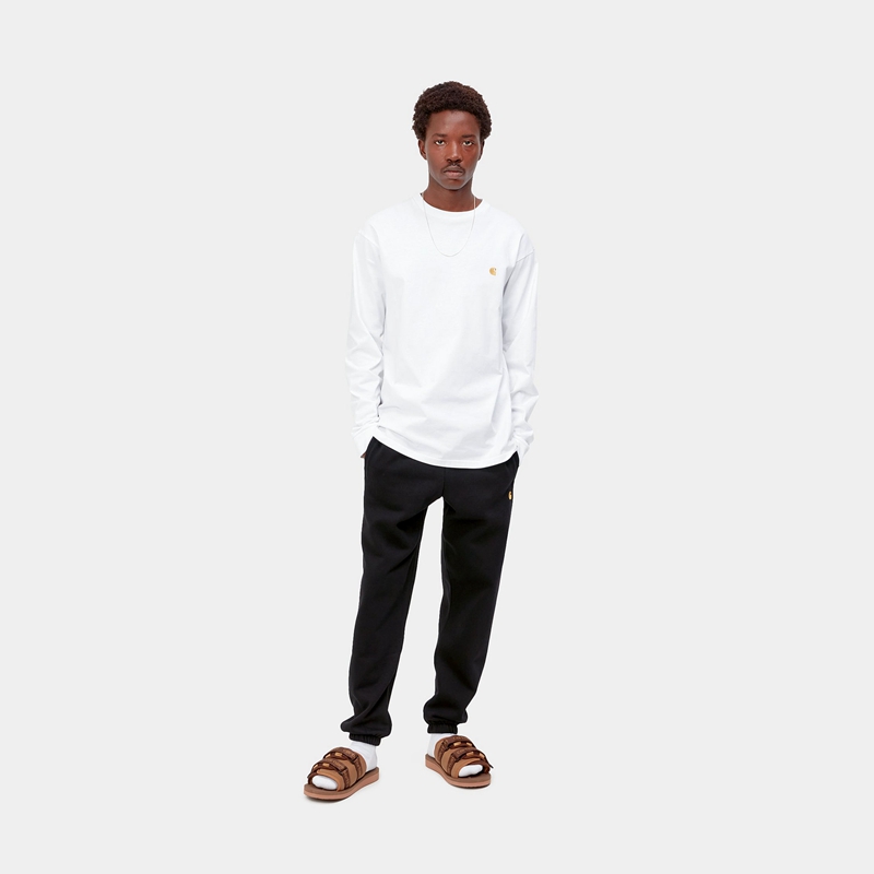 Black Men Carhartt Chase Pants | NRQ-508639