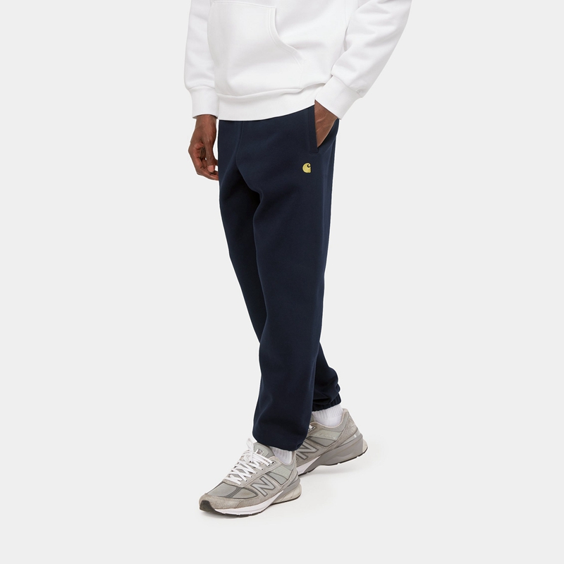 Black Men Carhartt Chase Pants | OAF-354197