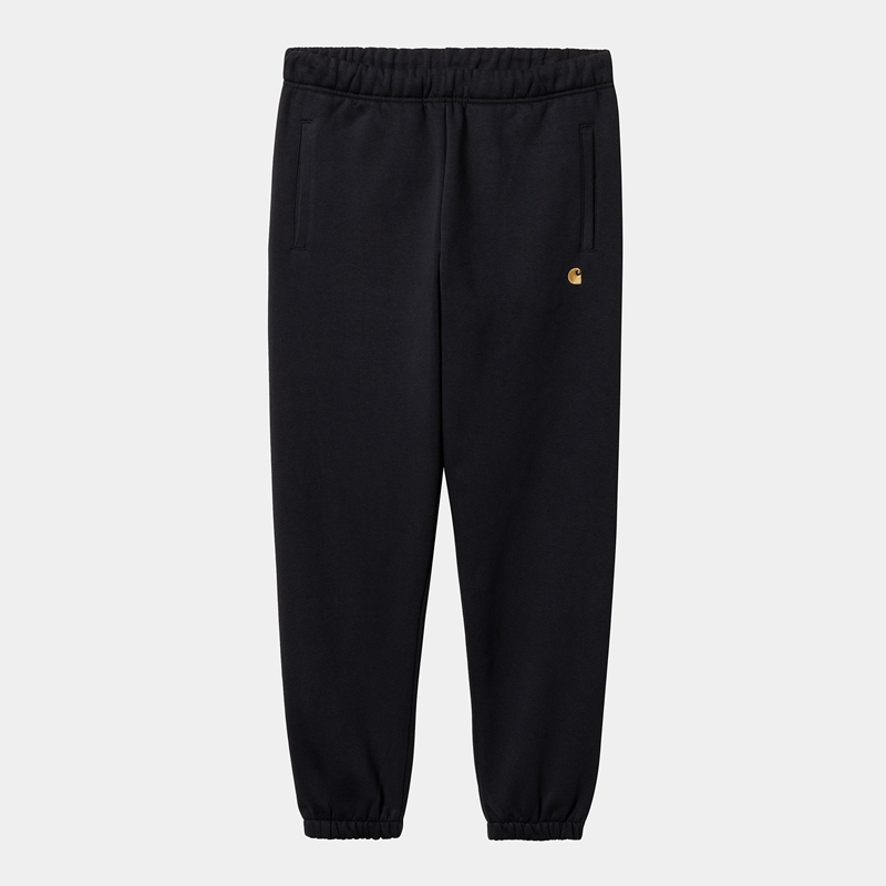 Black Men Carhartt Chase Pants | OAF-354197