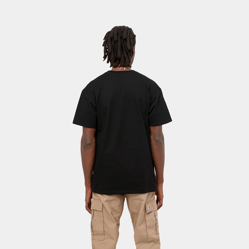 Black Men Carhartt Chase T-Shirt | UNS-653921