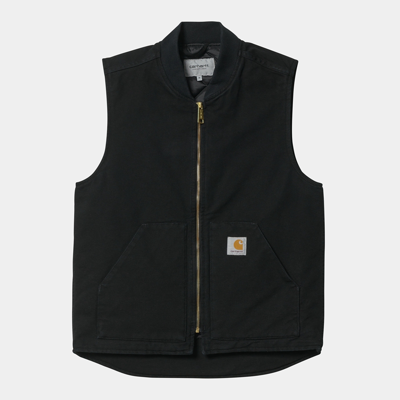 Black Men Carhartt Classic Vest | DZW-427310