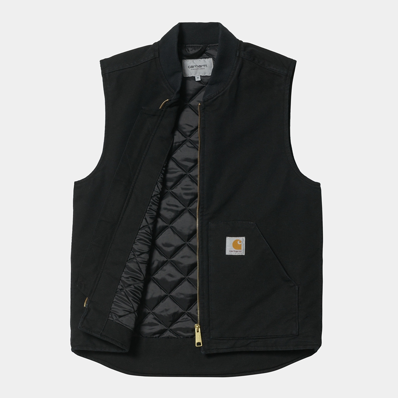 Black Men Carhartt Classic Vest | DZW-427310