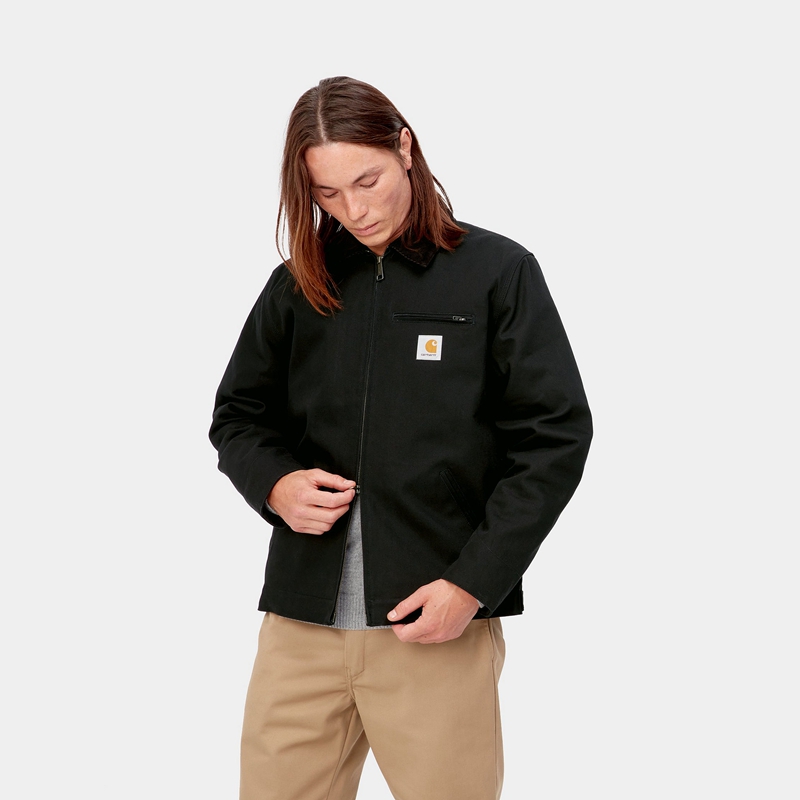 Black Men Carhartt Detroit Winter Jackets | QXZ-369514