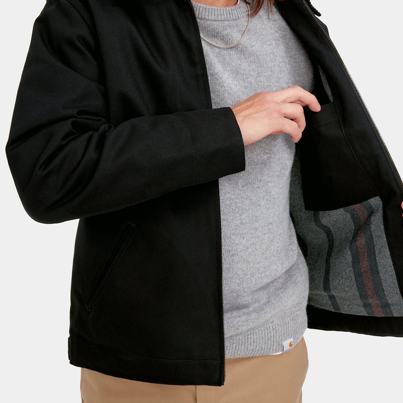 Black Men Carhartt Detroit Winter Jackets | QXZ-369514