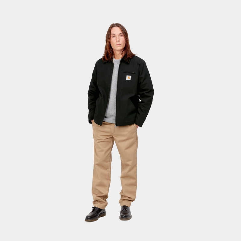 Black Men Carhartt Detroit Winter Jackets | QXZ-369514