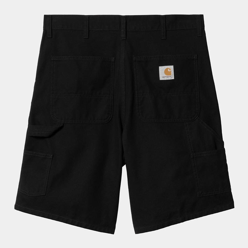 Black Men Carhartt Double Knee Shorts | QGK-349658