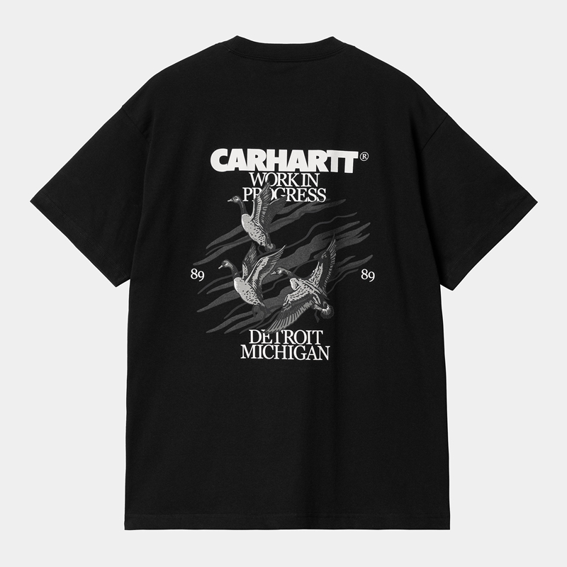 Black Men Carhartt Ducks T-Shirt | EPI-186534