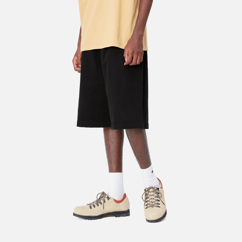 Black Men Carhartt Floyde Shorts | ZWO-583204