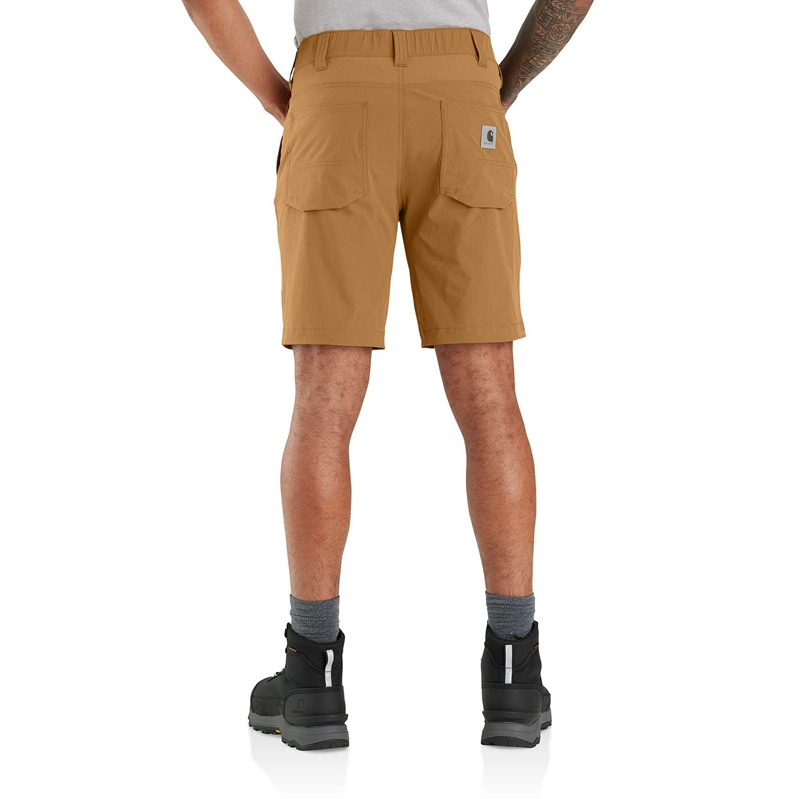 Black Men Carhartt Force® Midweight Relaxed Fit Shorts | IMC-510746