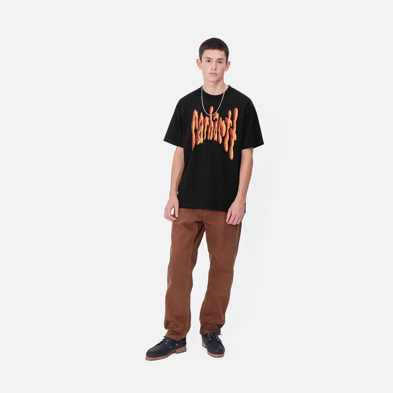 Black Men Carhartt Goo T-Shirt | JDS-154782