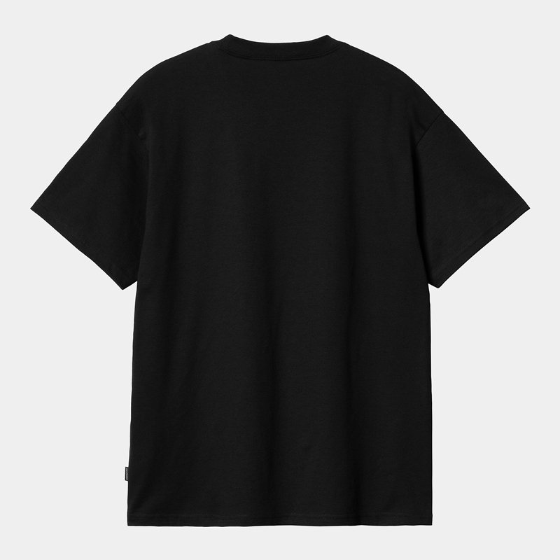 Black Men Carhartt Heart Train Pocket T-Shirt | EYK-089457