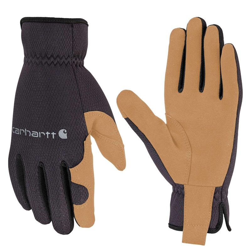 Black Men Carhartt High Dexterity Open Cuff Gloves | DTC-712946