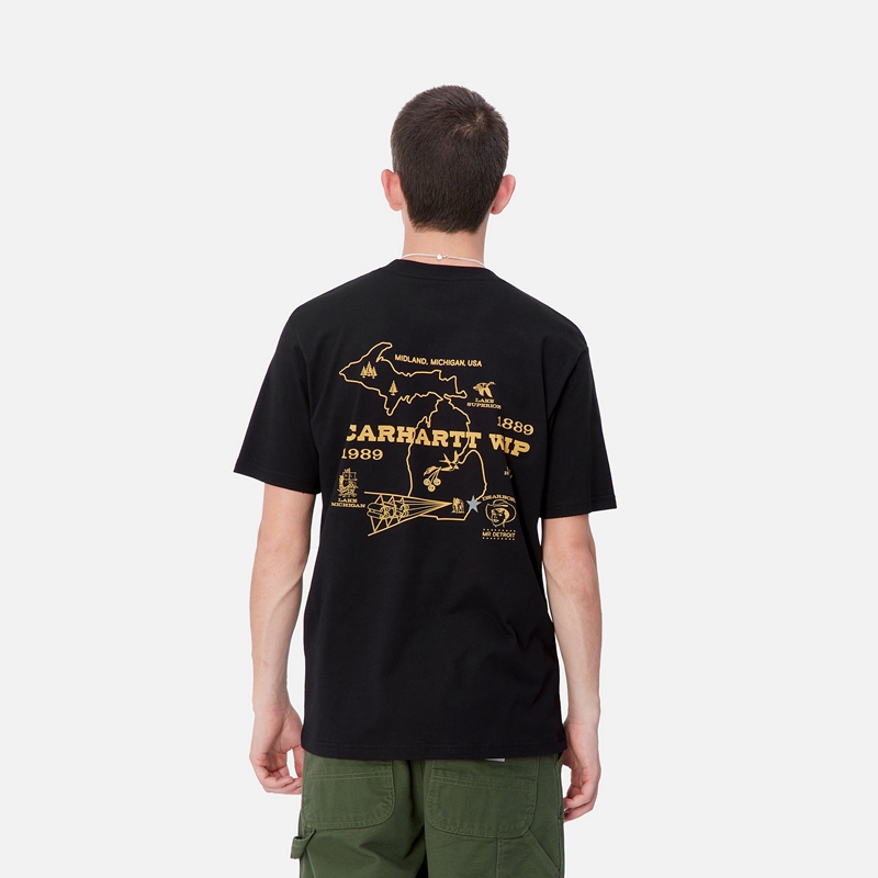 Black Men Carhartt Home State T-Shirt | DCQ-138760