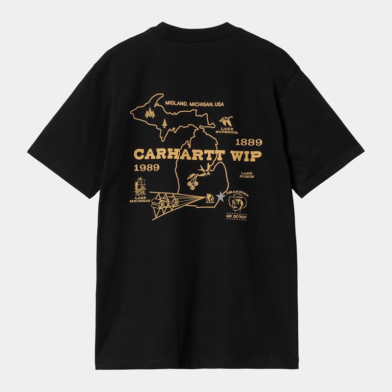 Black Men Carhartt Home State T-Shirt | DCQ-138760