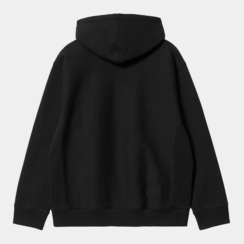 Black Men Carhartt Hooded American Script Hoodie | NER-850976