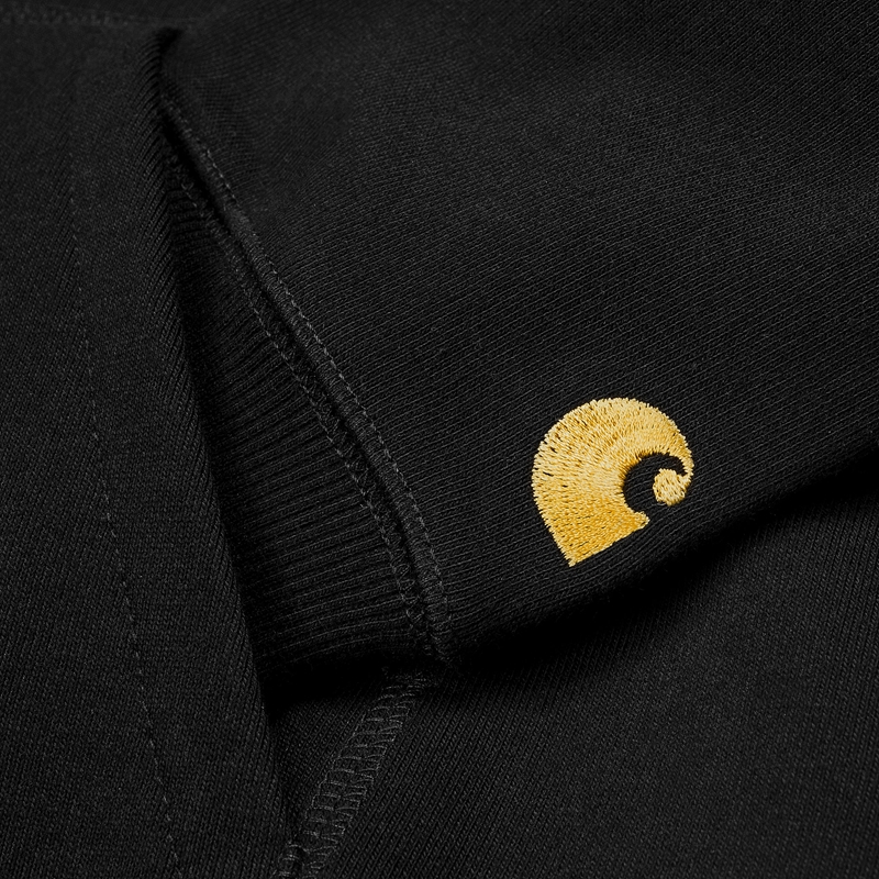 Black Men Carhartt Hooded Chase Hoodie | MNF-329670