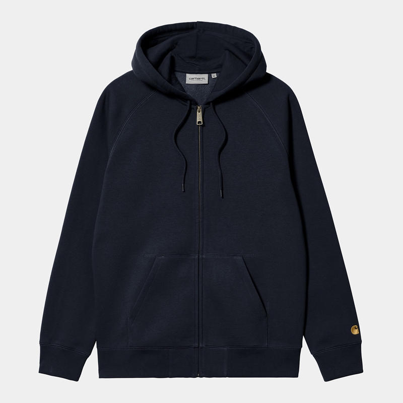 Black Men Carhartt Hooded Chase Jackets | ZTV-312876