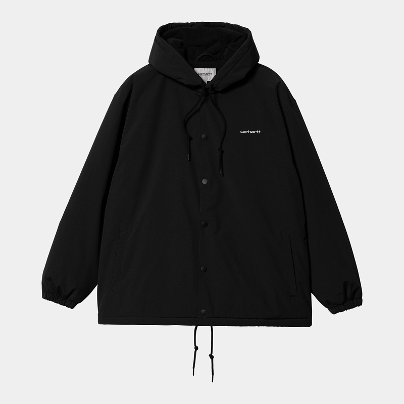 Black Men Carhartt Hooded Coach Jackets | TMG-035284