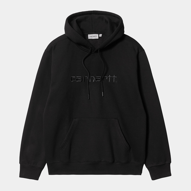 Black Men Carhartt Hooded Hoodie | TUD-708249