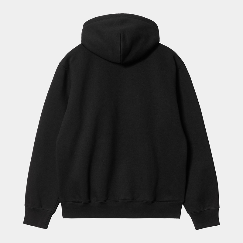 Black Men Carhartt Hooded Hoodie | XVD-285347