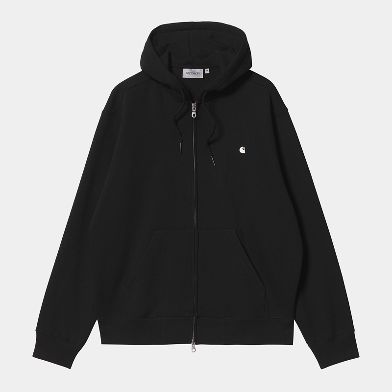 Black Men Carhartt Hooded Madison Jackets | WXZ-160742