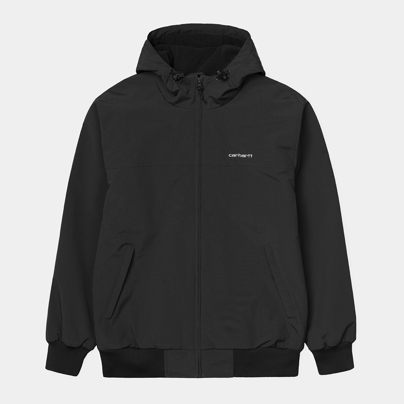 Black Men Carhartt Hooded Sail Jackets | JAU-458039