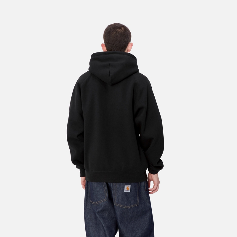 Black Men Carhartt Hooded Yute Hoodie | CVP-571230