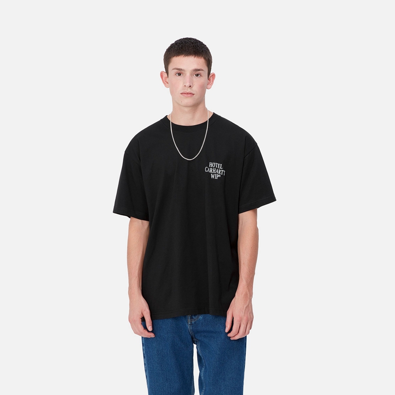 Black Men Carhartt Hotel Keys T-Shirt | AOR-423619