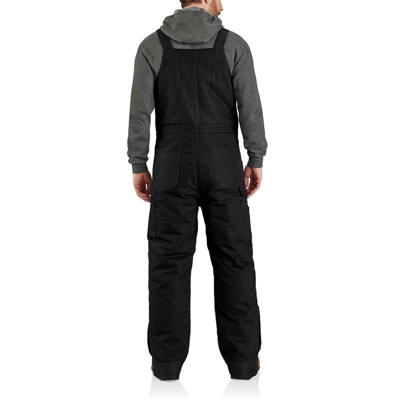 Black Men Carhartt Insulated Bib Overalls | OCS-257034