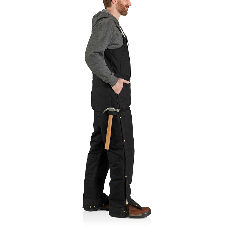 Black Men Carhartt Insulated Bib Overalls | OCS-257034