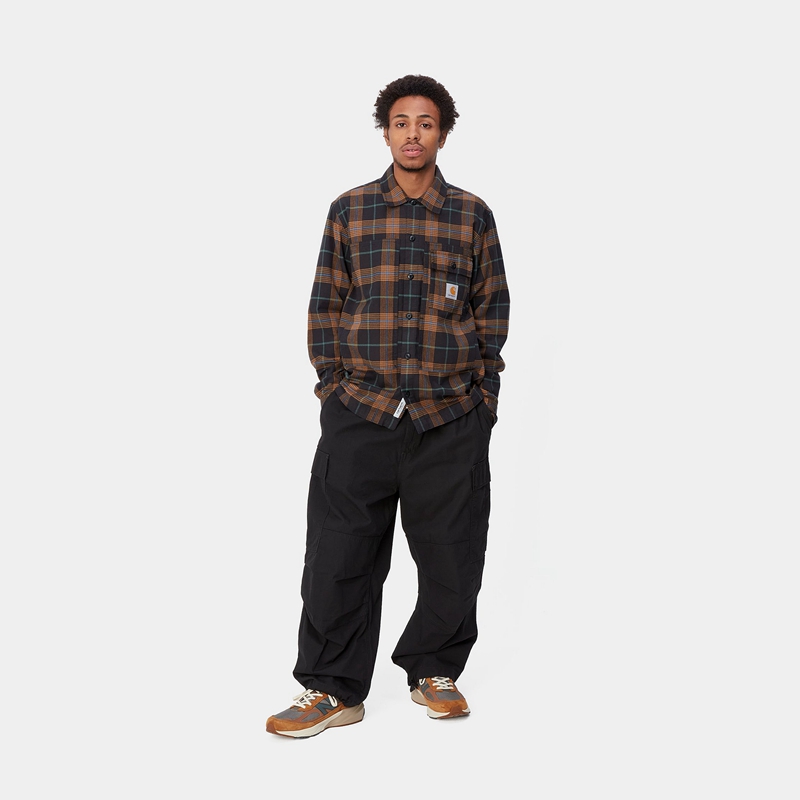 Black Men Carhartt Jet Cargo Pants | BRS-470318