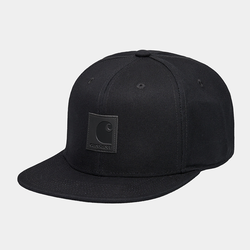 Black Men Carhartt Logo Hats | RLO-183706