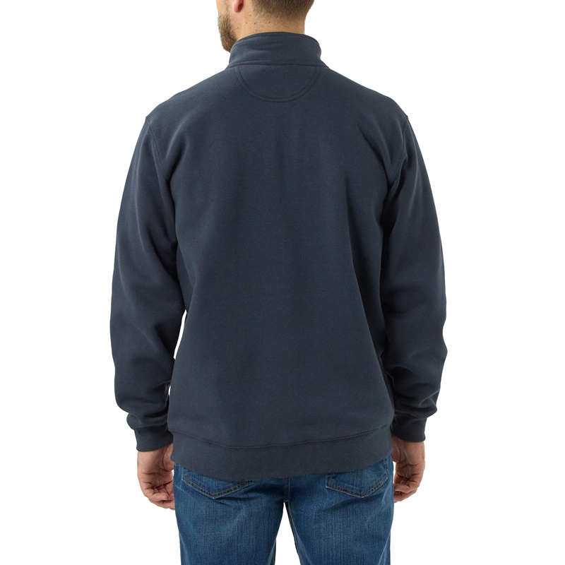 Black Men Carhartt Loose Fit Midweight Quarter-Zip Mock-Neck Sweatshirt | DUL-207418