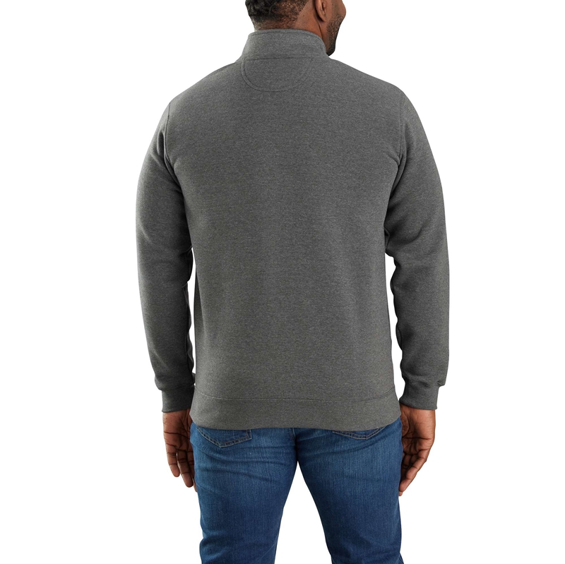 Black Men Carhartt Loose Fit Midweight Quarter-Zip Mock-Neck Sweatshirt | DUL-207418